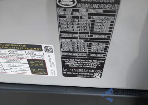 2025 Land Rover Range Rover Sport P530 Dynamic Se from USA, damaged, VIN SAL1L9E95SA440020